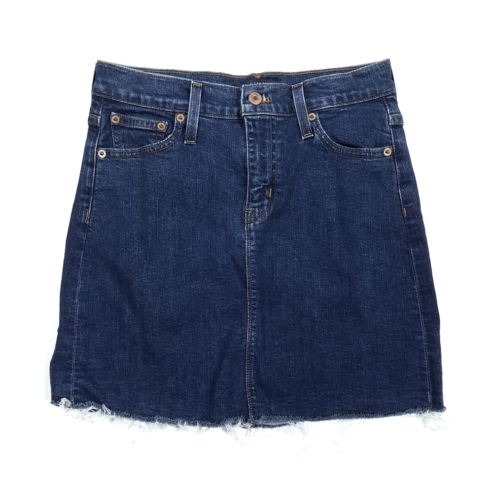 J.Crew Raw Edge Denim Jean Mini Skirt - Picture 2 of 6